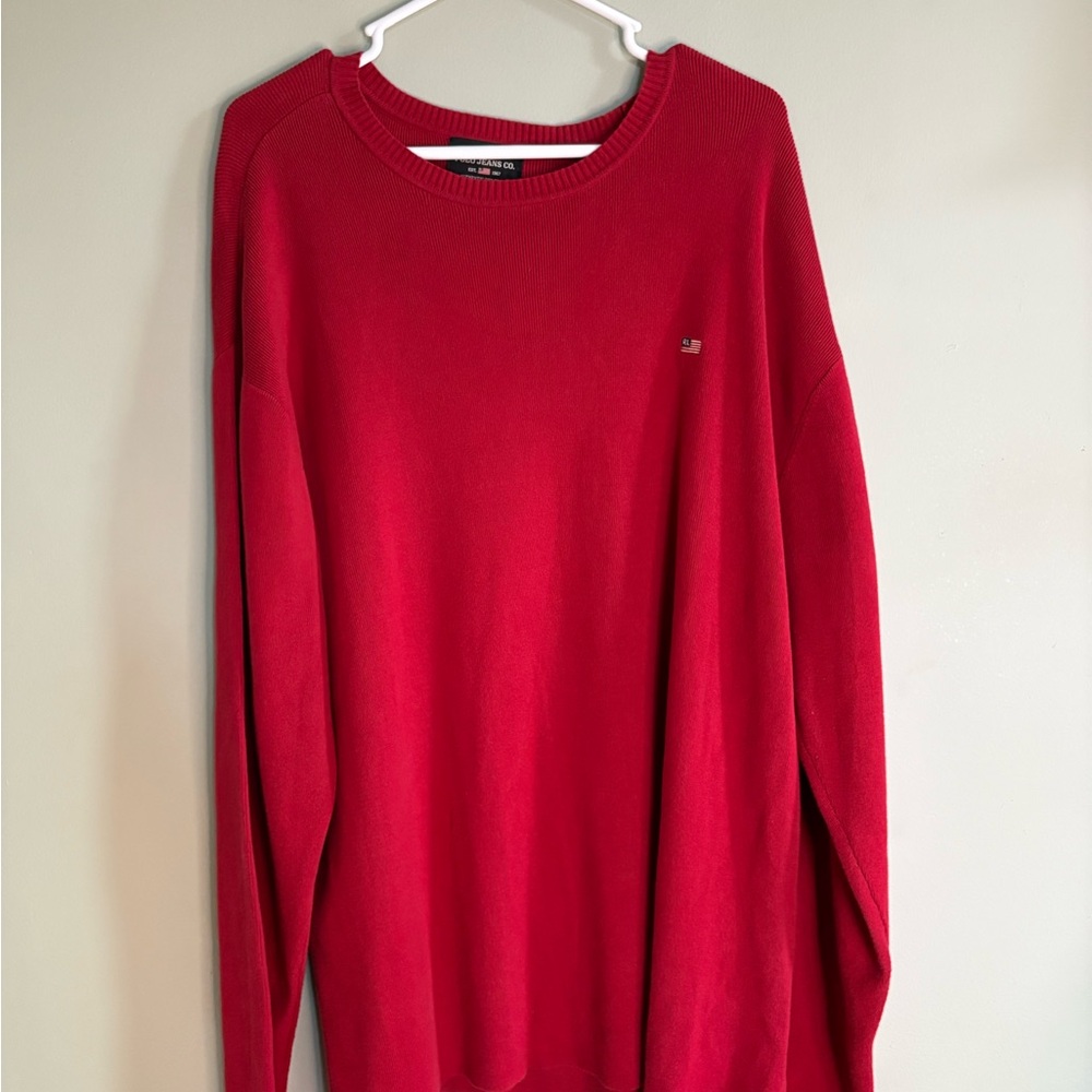 Ralph Lauren Vibrant Red Men's Sweater 100% cotton